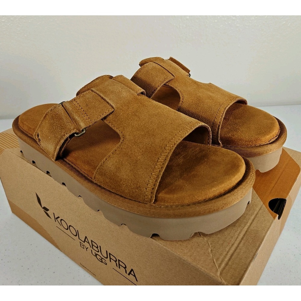 Koolaburra By UGG Tizz Slide Chestnut Slippers Women's Size 9.5 NIB 1167751